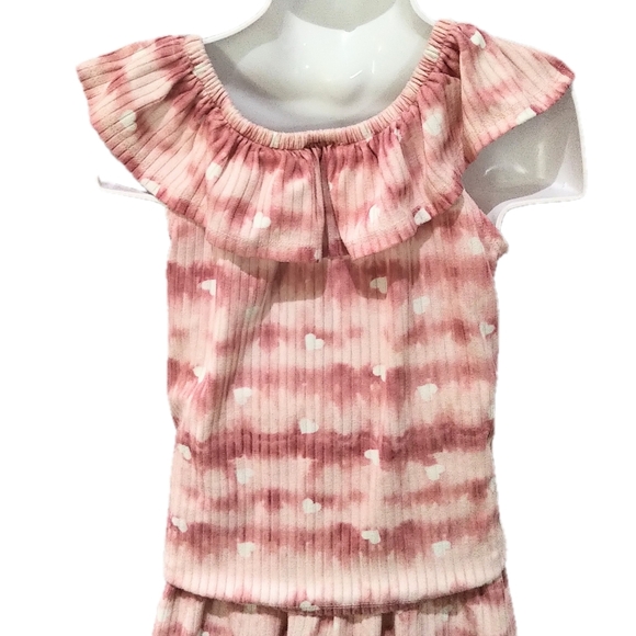 Jenna & Jessie Tie Dye Knot Top and Flutter Shorts - Picture 4 of 7